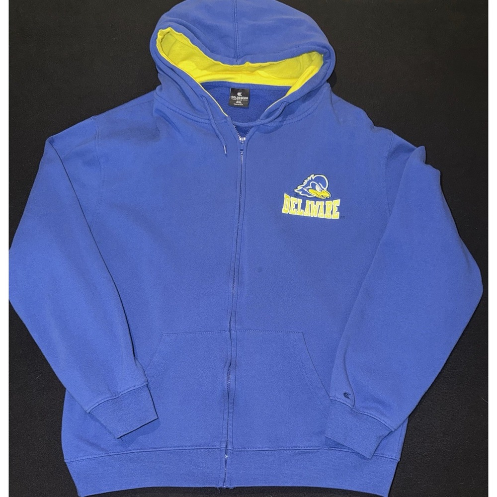 University of Delaware Blue Hens Hoodie Colosseum Zion Fleece Mens XXL